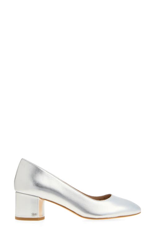 Stuart Weitzman Bridget Block Pump In Silver