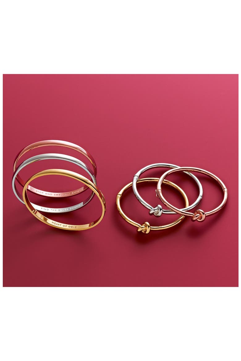 'idiom - find the silver lining' bangle, Alternate, color, SILVER