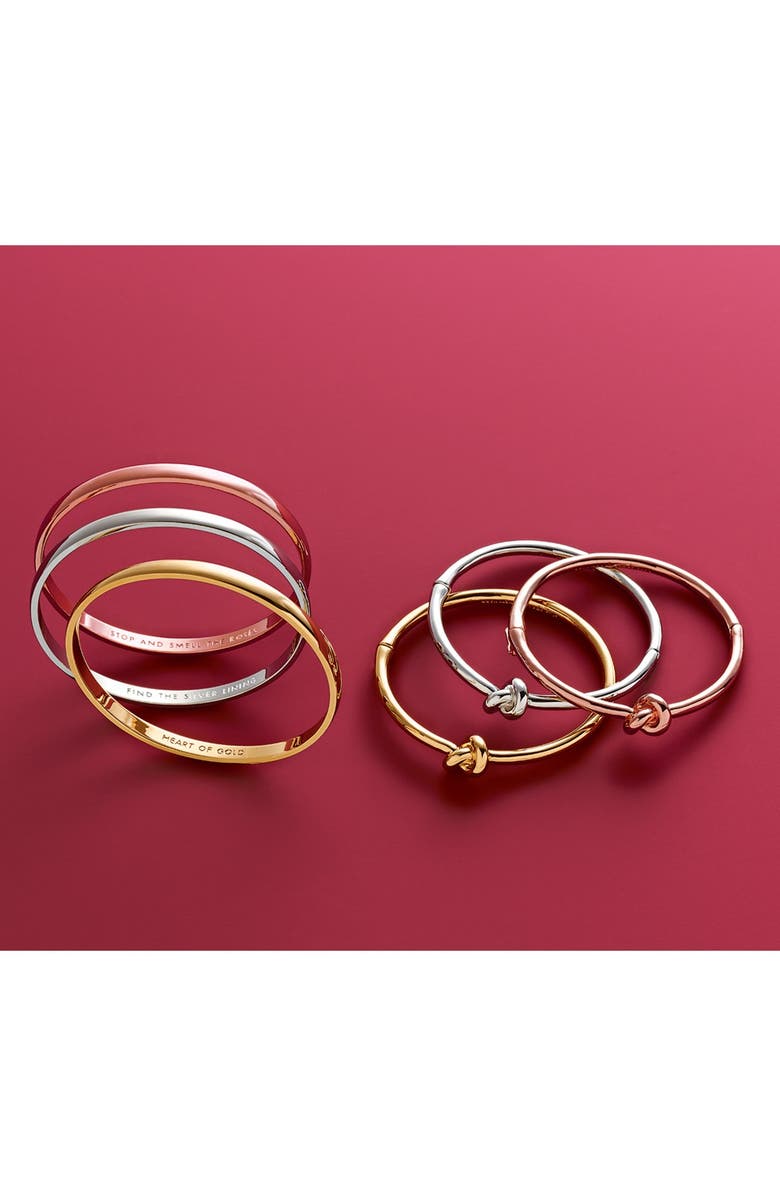 Kate Spade New York 'idiom - find the silver lining' bangle, Alternate, color, Silver