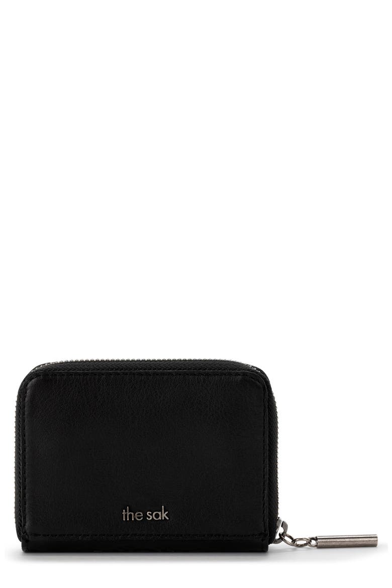 Iris Medium Zip Wallet, Main, color, BLACK FLORAL EMBOSSED