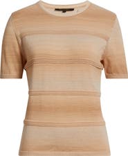 KOBI HALPERIN Hayden Pointelle Stripe Ombré Sweater