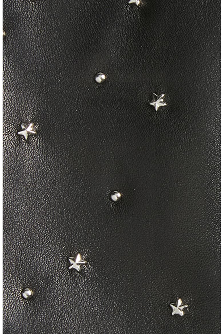 Celeste Star Studded Leather Tech Gloves, Alternate, color, BLACK