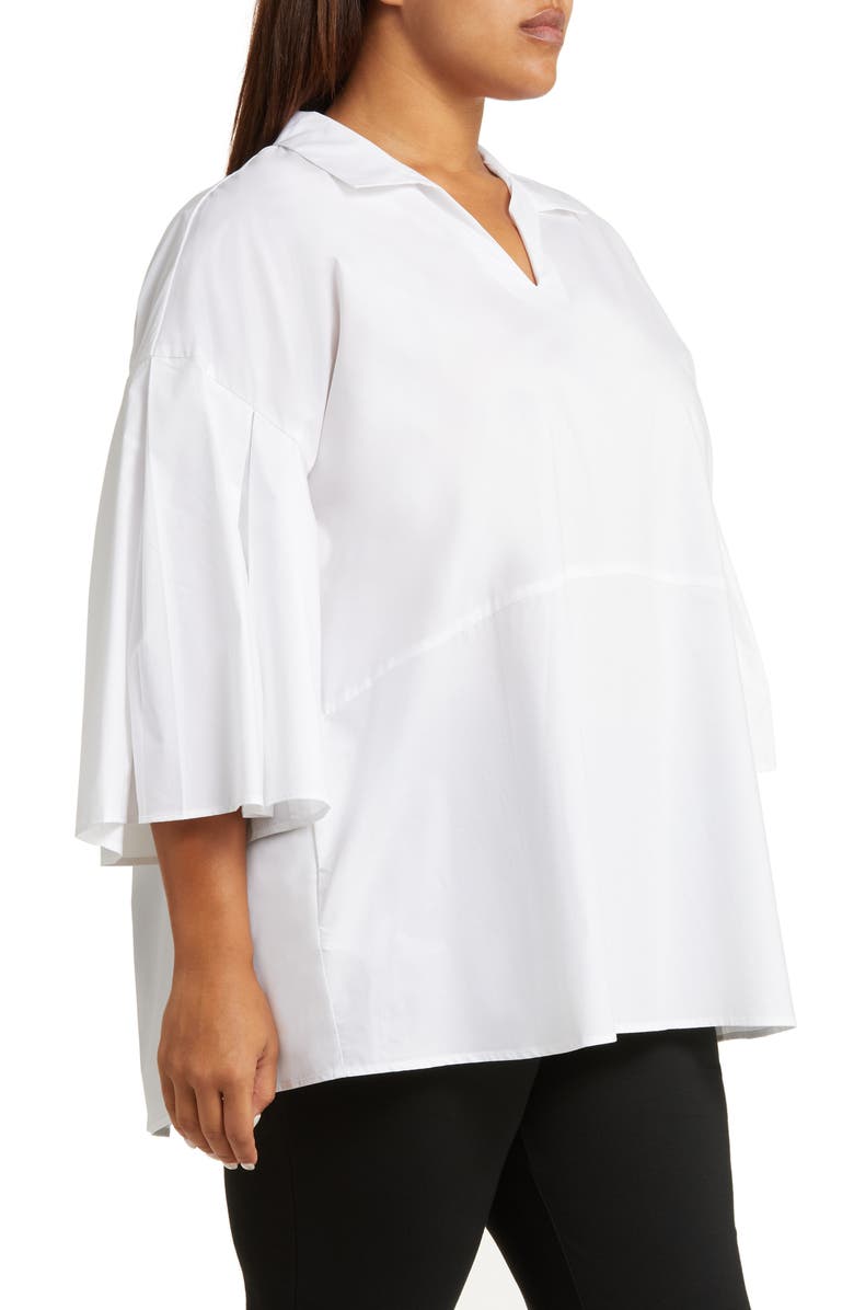 HARSHMAN Maureen Cotton Poplin Tunic Shirt, Alternate, color, 