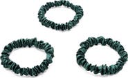 BLISSY 3-Pack Skinny Silk Scrunchies