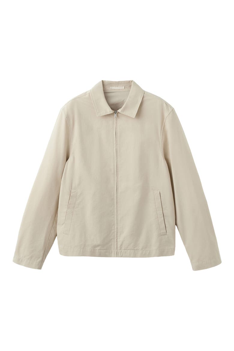 Cotton Blend Jacket, Alternate, color, BEIGE