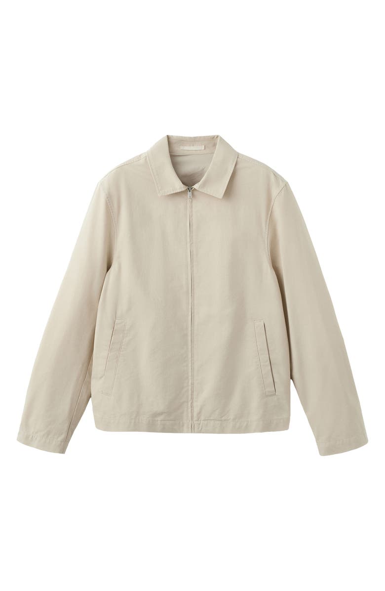 MANGO Cotton Blend Jacket, Alternate, color, Beige