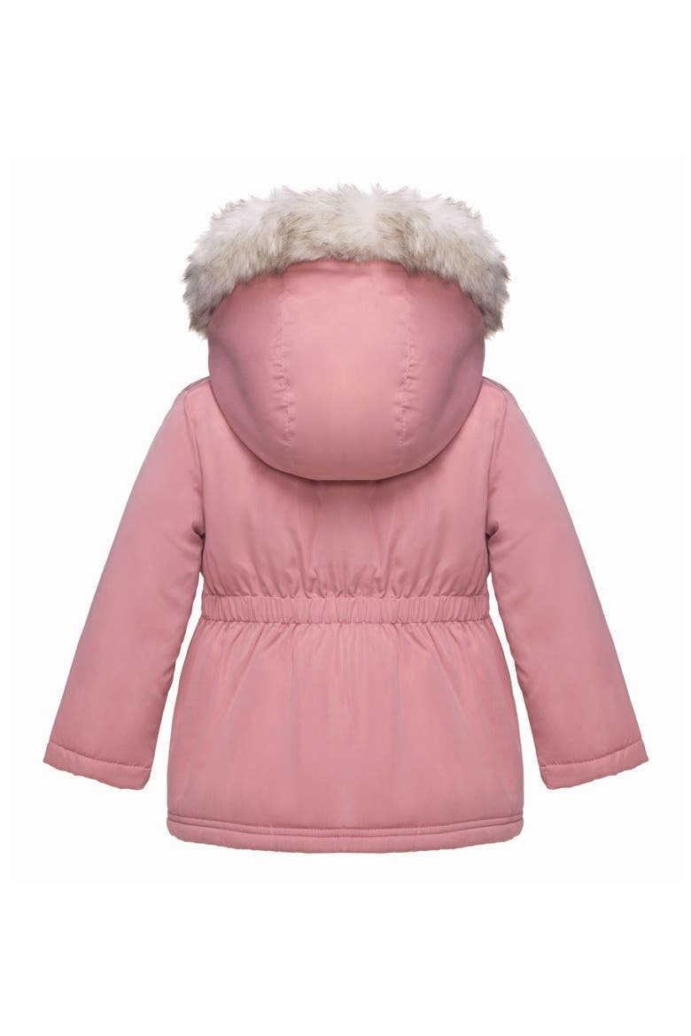 Borg Lining Puffer Coat, Alternate, color, Rose Pink