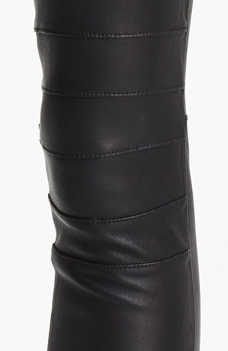 Elizabeth and James 'Addison' Lambskin Leather Moto Pants, Alternate, color, 