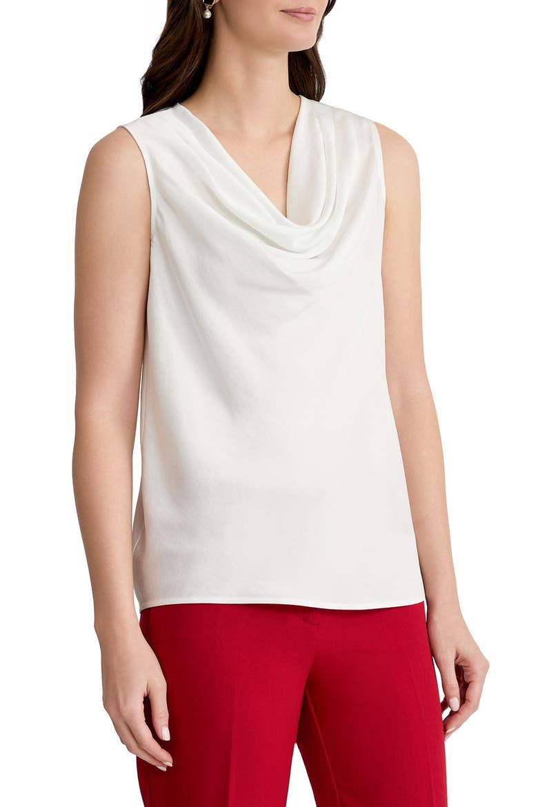 Cowl Neck Sleeveless Top, Alternate, color, VANILLA ICE