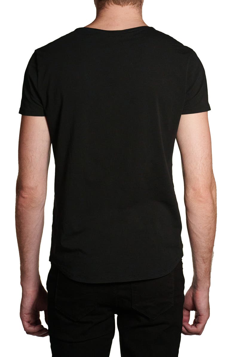 Monfrère Dann Black Stretch Cotton T-Shirt, Alternate, color, 