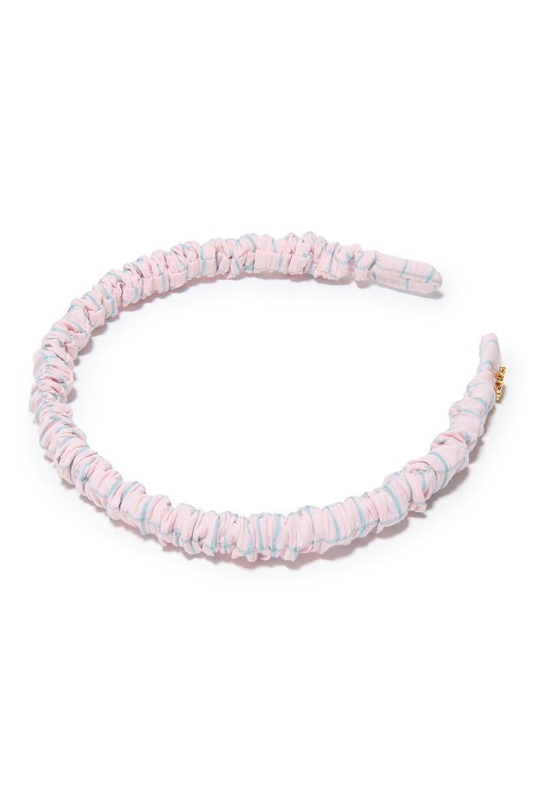 Jessie Ruched Cotton Headband, Main, color, BLUSH MIST