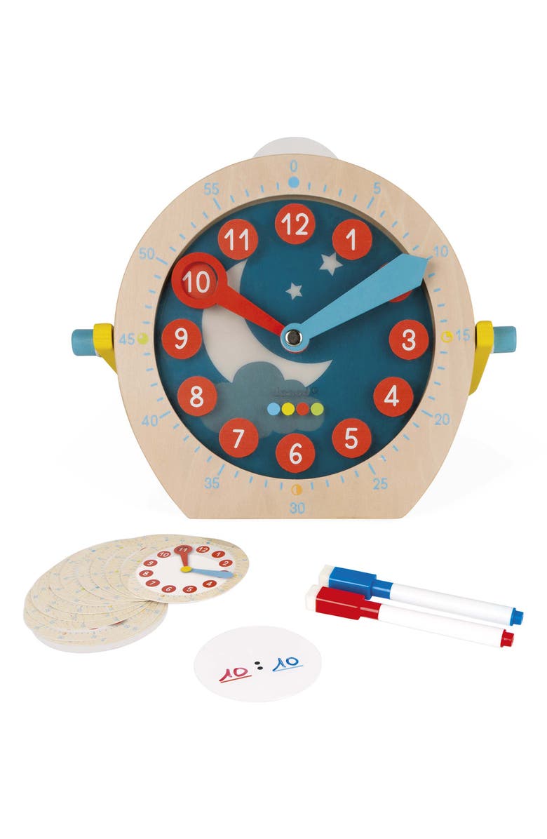 Janod Essential Learn To Tell Time Toy, Main, color,