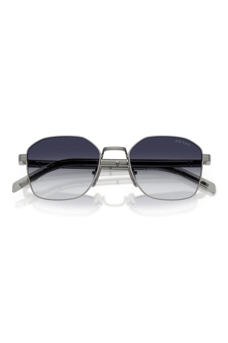 53mm Square Sunglasses, Alternate, color, GUNMETAL / GREY GRADIENT