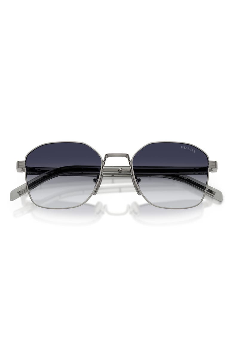 Prada 53mm Square Sunglasses, Alternate, color, Gunmetal / Grey Gradient