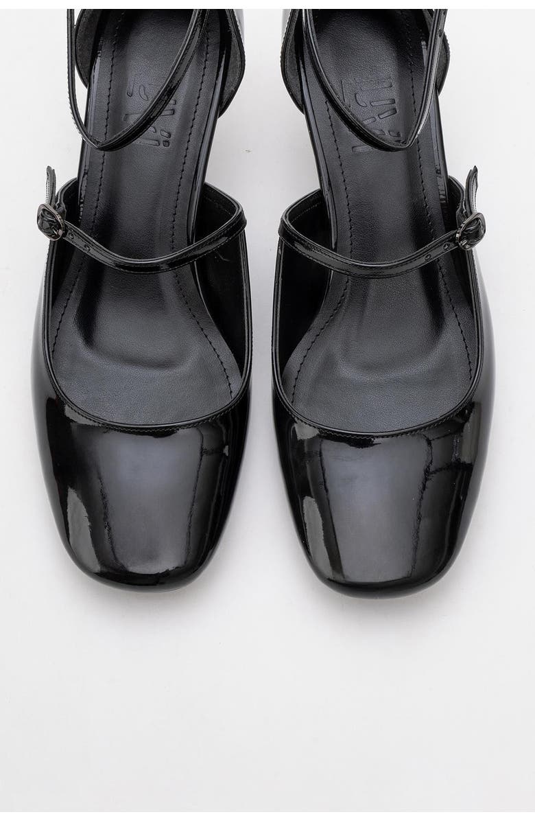 Prologue Shoes Emly Square Toe Slingback Pump, Alternate, color, Black Patent