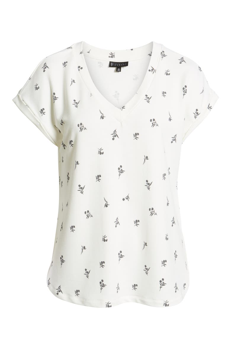 Floral Curved Hem Top, Alternate, color, FLOATING FLOWER