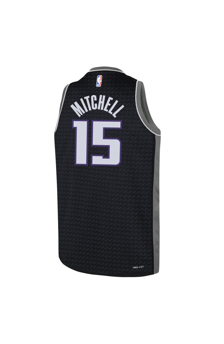 Jordan Brand Youth Jordan Brand Davion Mitchell Black Sacramento Kings Swingman Jersey - Statement Edition, Alternate, color, 