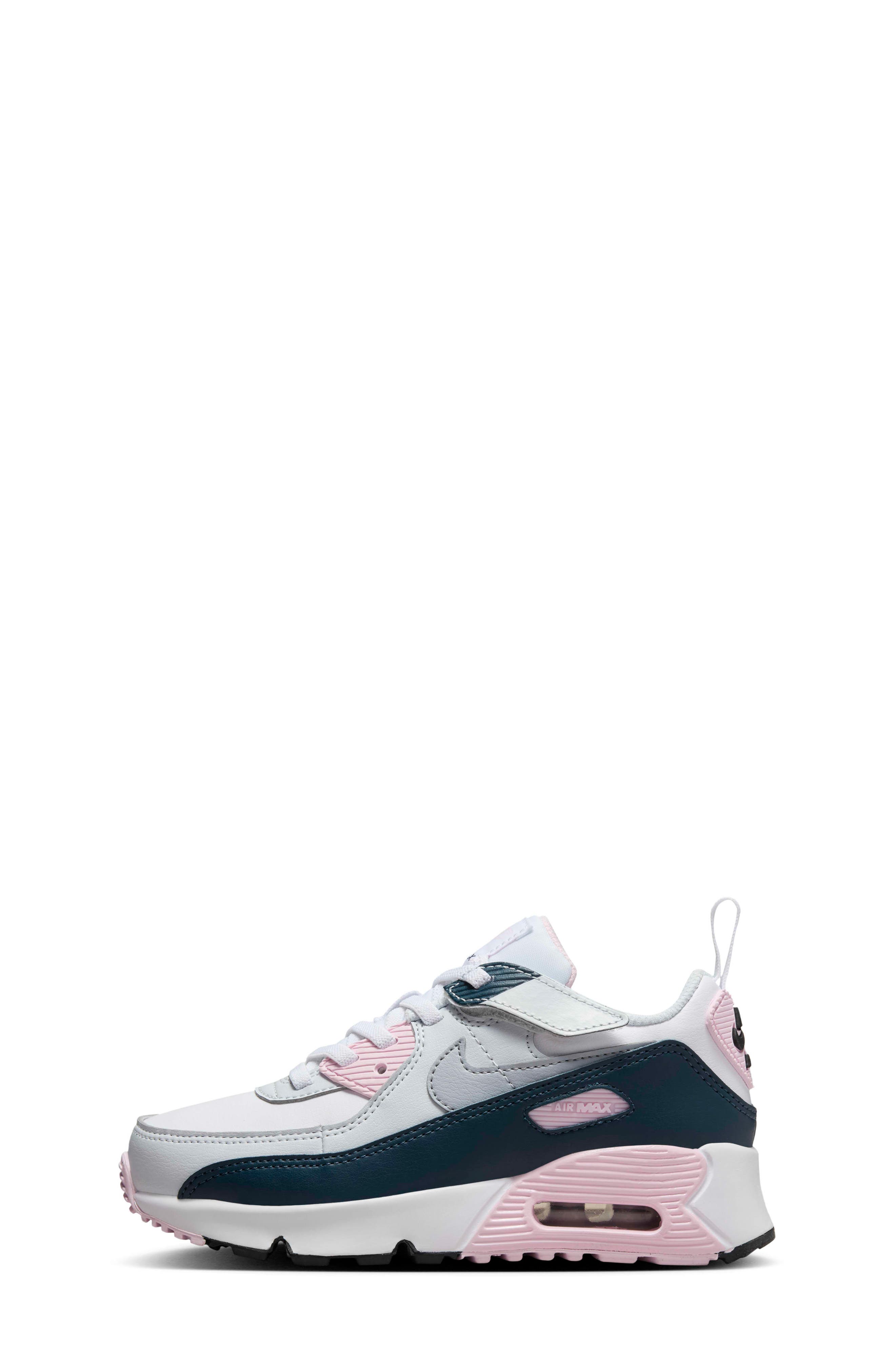 Air Max 90 Easy-On Sneaker, Alternate, color, WHITE/ PINK/ NAVY/ GREY