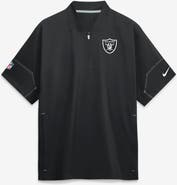 Nike Men's Nike Black Las Vegas Raiders Sideline Short Sleeve Quarter-Zip Coaches Jacket