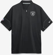 Nike Men's Nike Black Las Vegas Raiders Sideline Short Sleeve Quarter-Zip Coaches Jacket