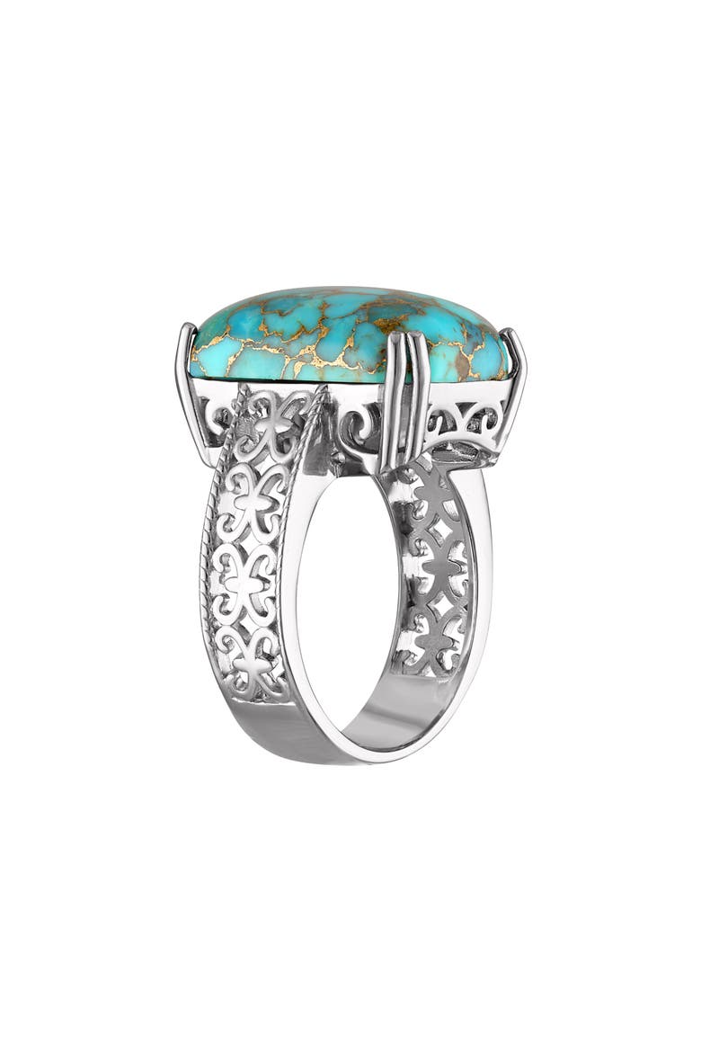 Sterling Silver Turquoise Ring, Alternate, color, BLUE