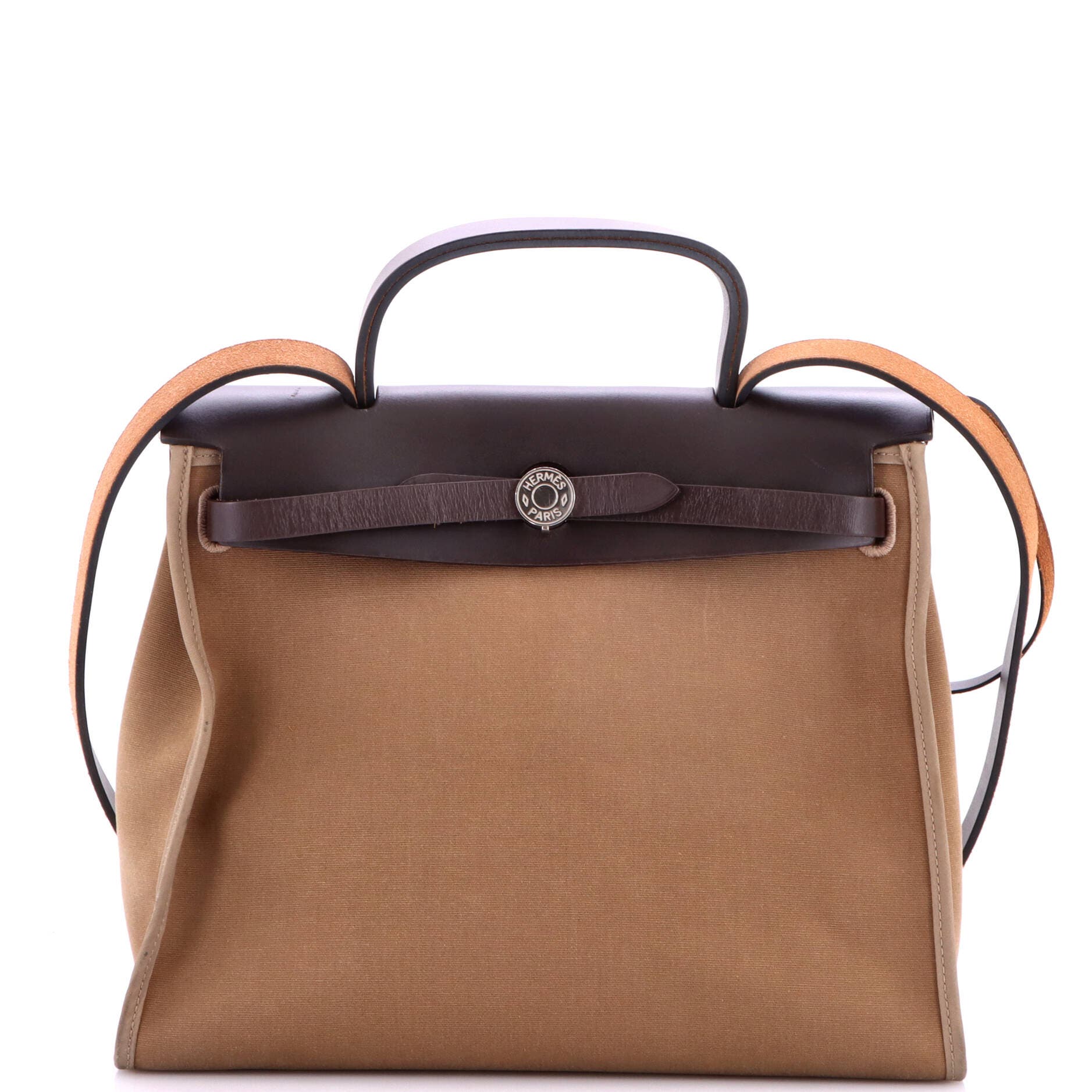 Herbag Zip Leather and Toile 31, Main, color, Grey