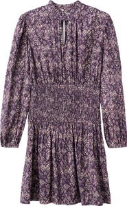 MANGO TEEN Flowy Long Sleeve Minidress