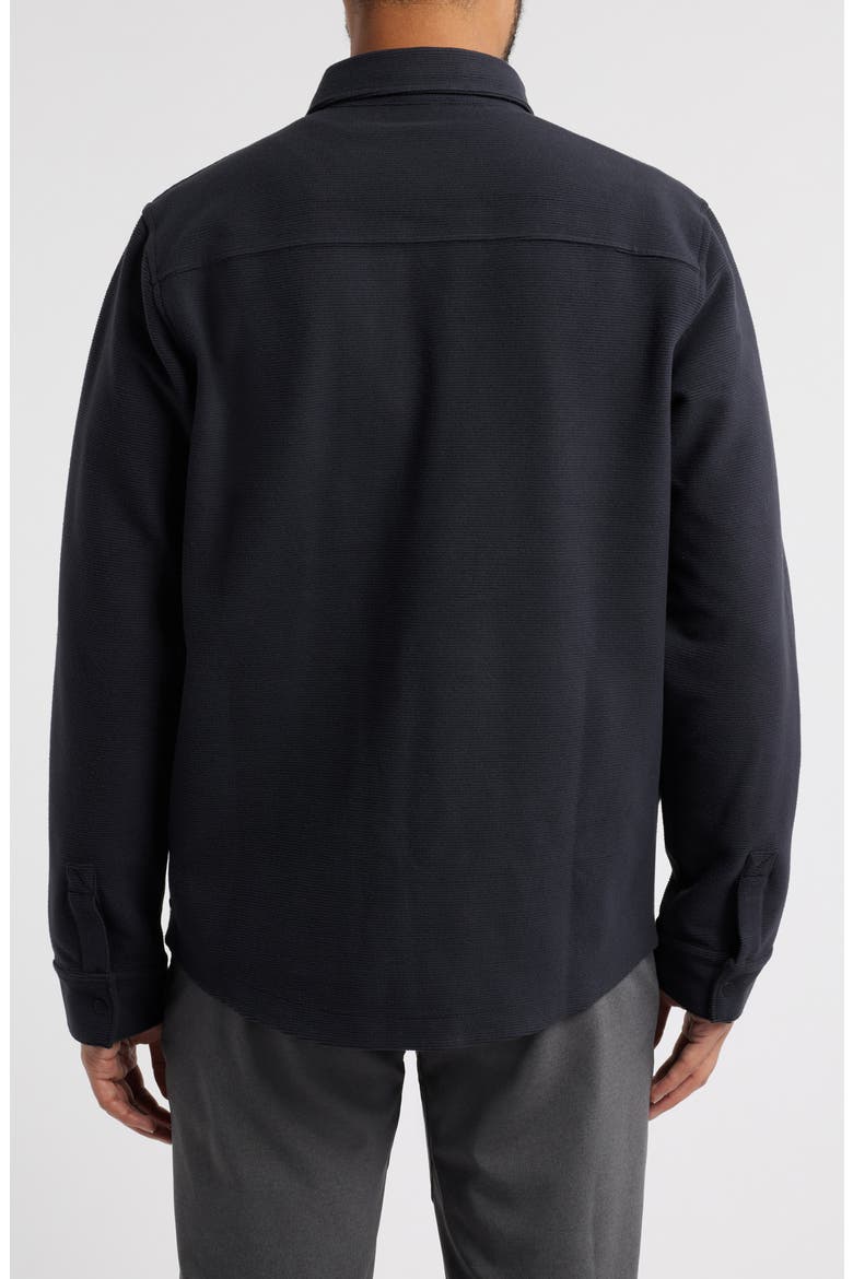 Trek Brushed Ottoman Shirt Jacket, Alternate, color, BLACK