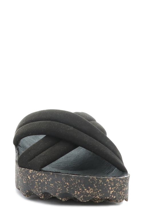 Asportuguesas By Fly London Curr Slide Sandal In Black