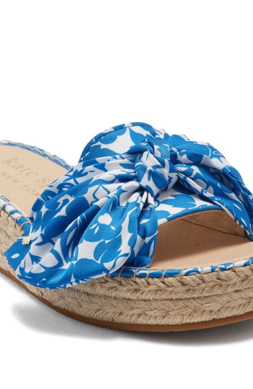 Kate Spade Lucie Espadrille Platform Slide Sandal In Blue