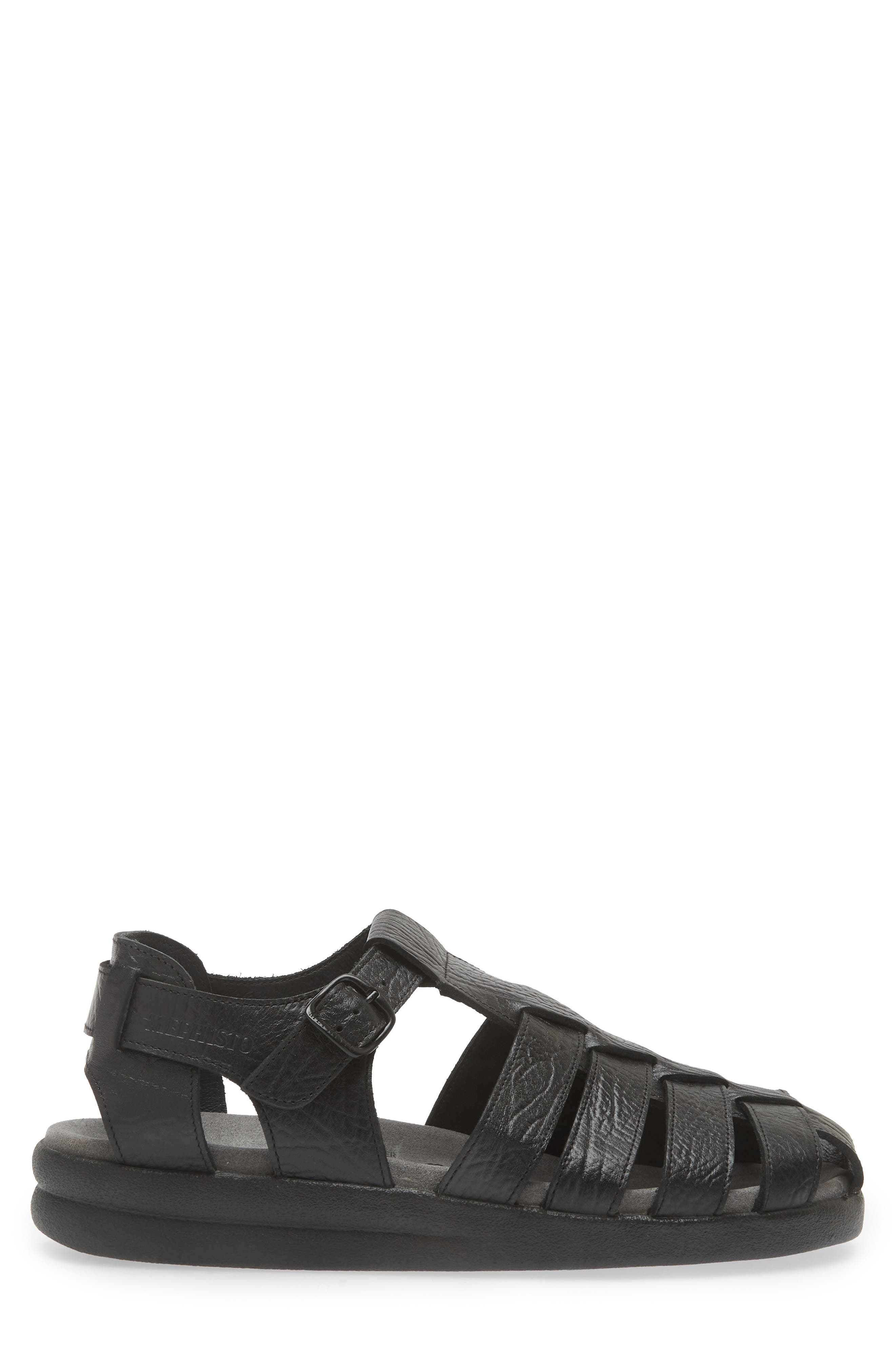 Mephisto Sam Fisherman Sandal, Alternate, color, Black