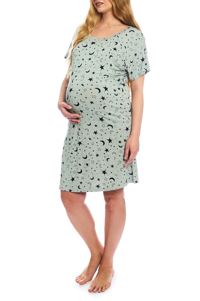 Rosa Maternity/Nursing Hospital Gown, Main, color, TWINKLE NIGHT