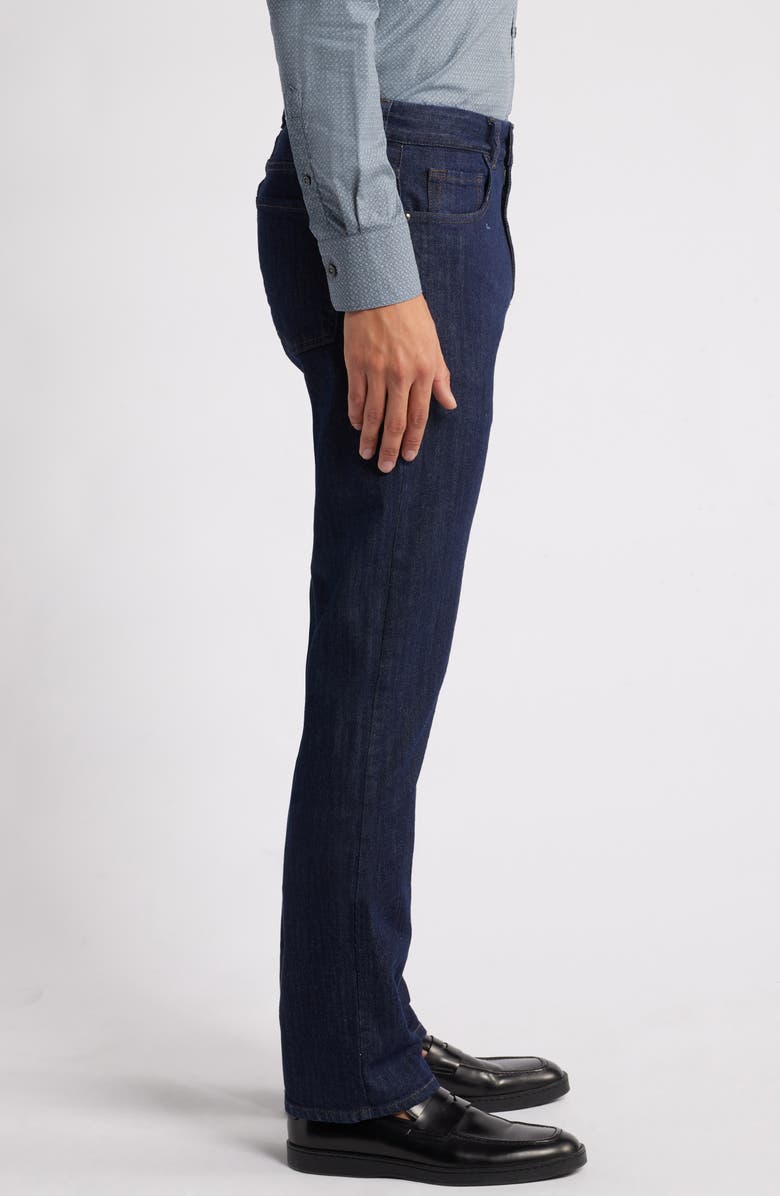 Canali Trim Fit Comfort Stretch Cotton & Wool Denim Jeans, Alternate, color, 