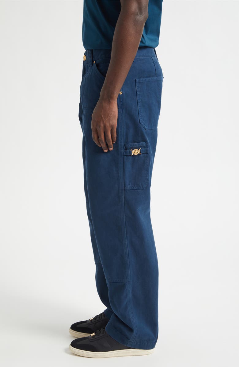 Versace Straight Leg Jeans, Alternate, color, Petrol Blue