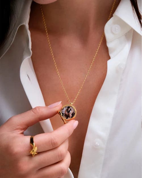 Astley Clarke Gold Biography Medium Locket Necklace In Gold