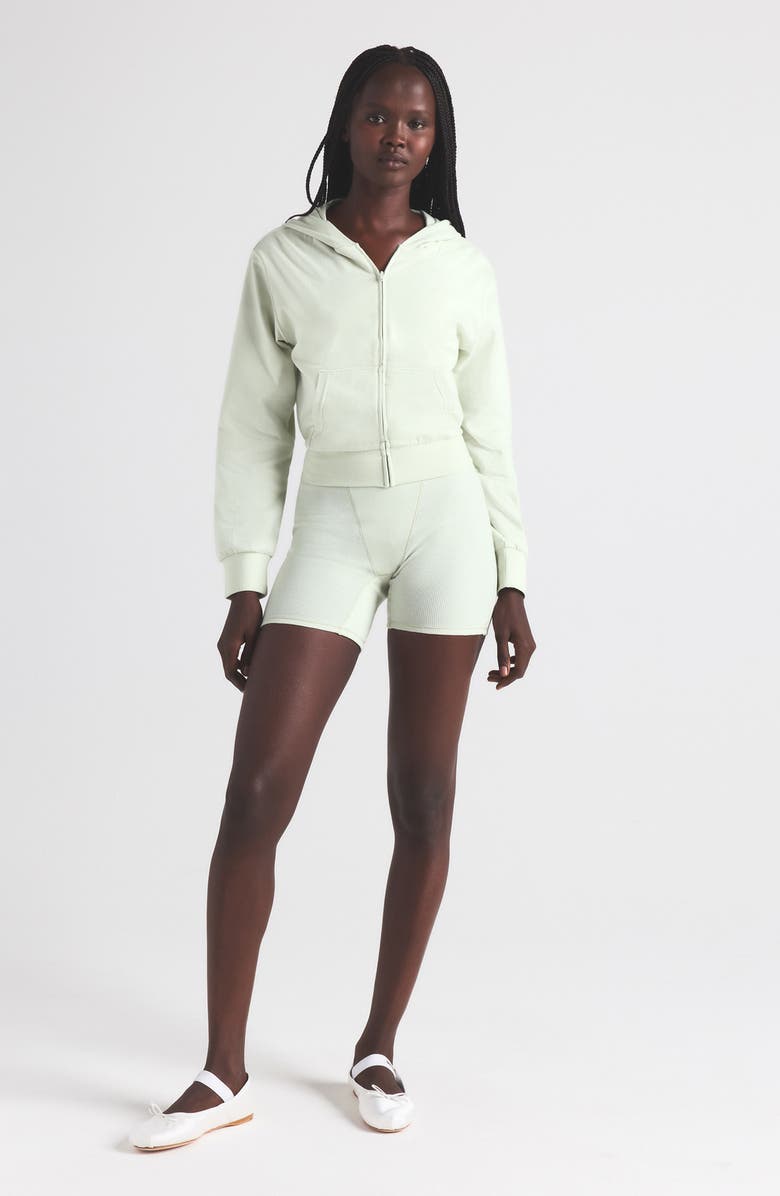 Cotton Jersey Zip-Up Hoodie