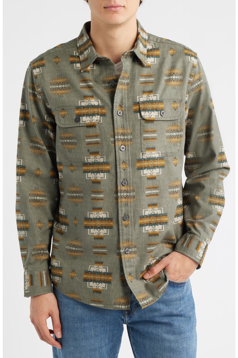 Tanner Twill Button-Up Shirt, Main, color, CHIEF JOSEPH STONE