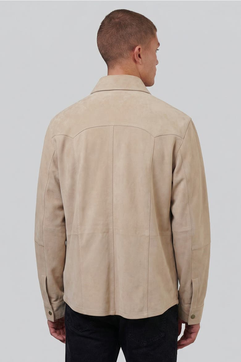 Jett Suede Shirt Jacket, Alternate, color, Beige