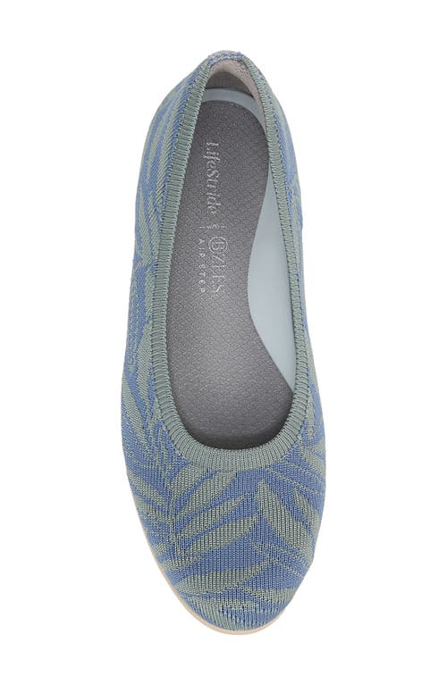 Bzees Kit Ballet Flat In Blue Knit