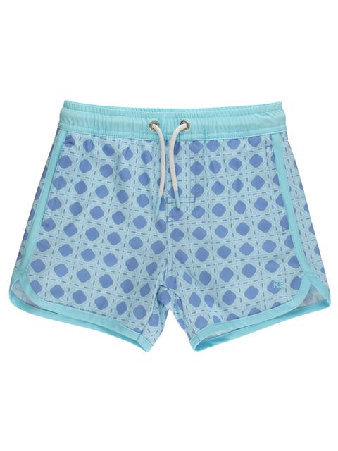 UPF50+ Sun Protected Stretch Dolphin Hem Swim Trunks