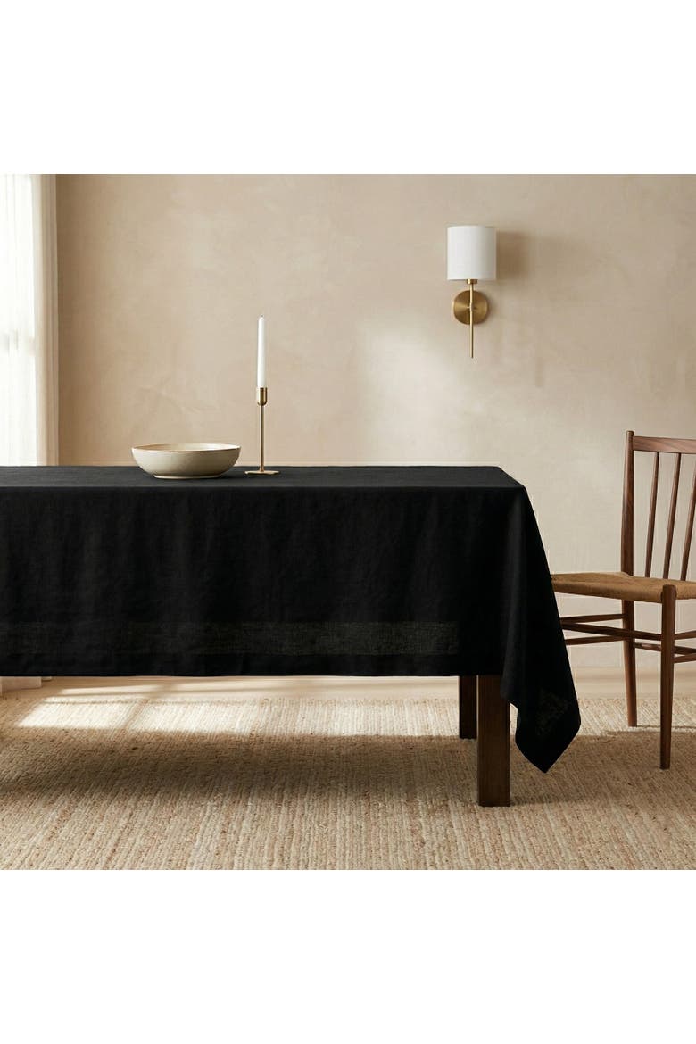 Linen Tablecloth - Diana, Main, color, Black