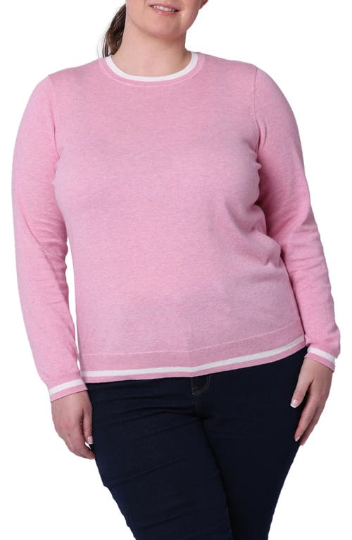 Minnie Rose Cotton & Cashmere Sweater In Pink