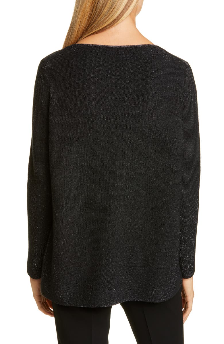 Lafayette 148 New York Metallic Cashmere Blend Sweater, Alternate, color, 
