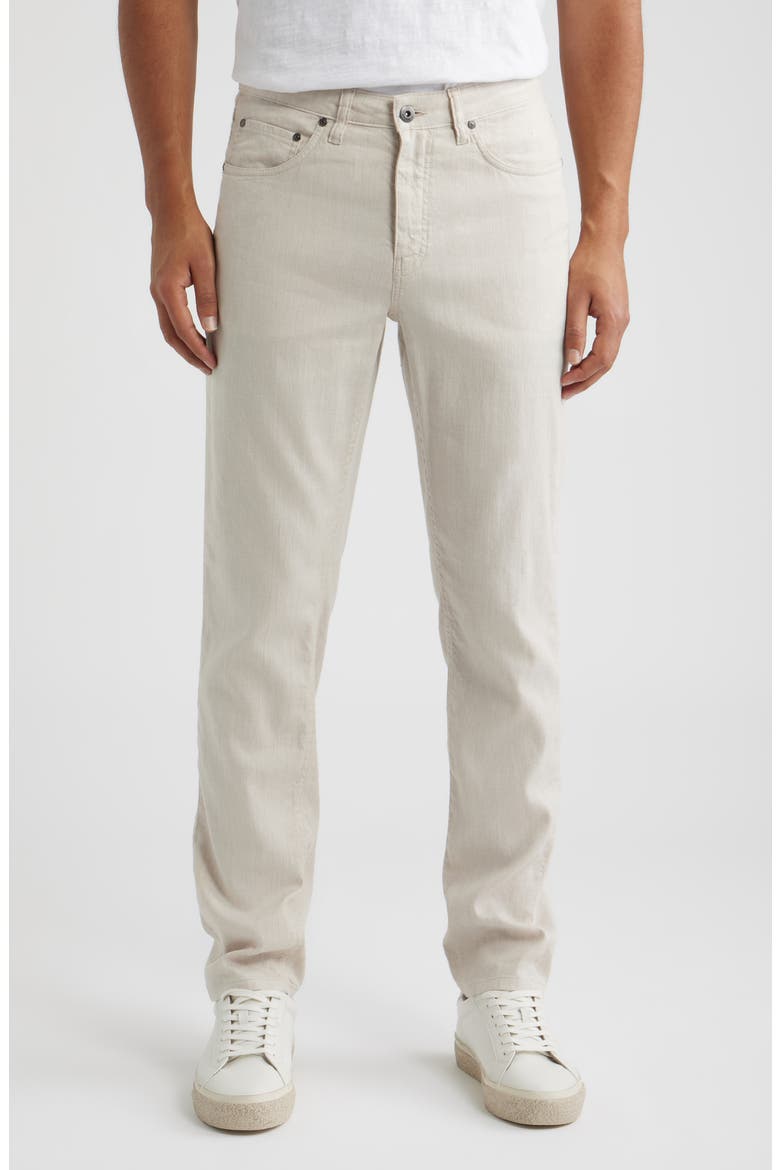 Straight Leg Five Pocket Pants, Main, color, ALMOND