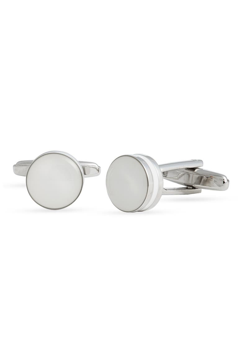 Ollie Cuff Links, Main, color, WHITE