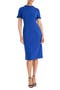 Ruffle Short Sleeve Pocket Sheath Dress