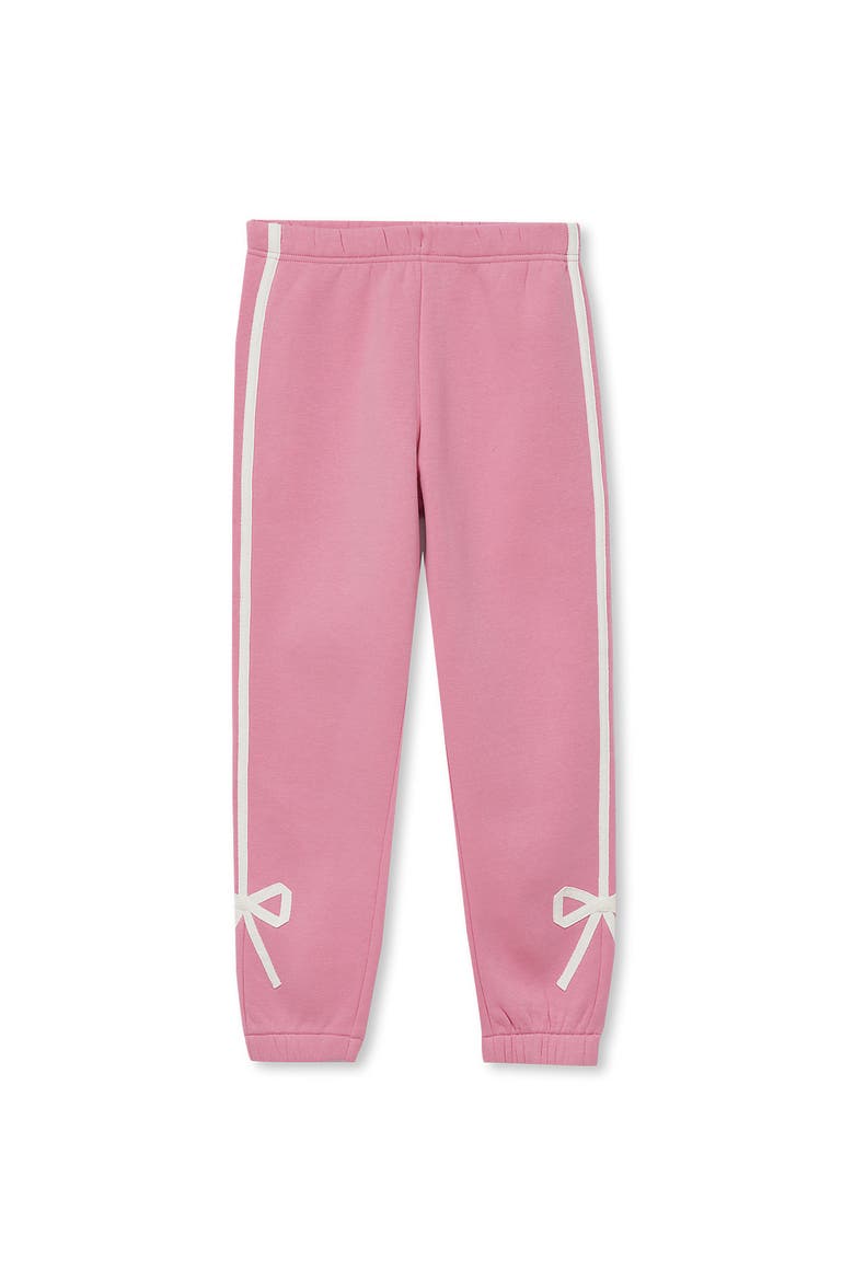 Girls Fleece Bow Joggers, Main, color, Cashmere Rose