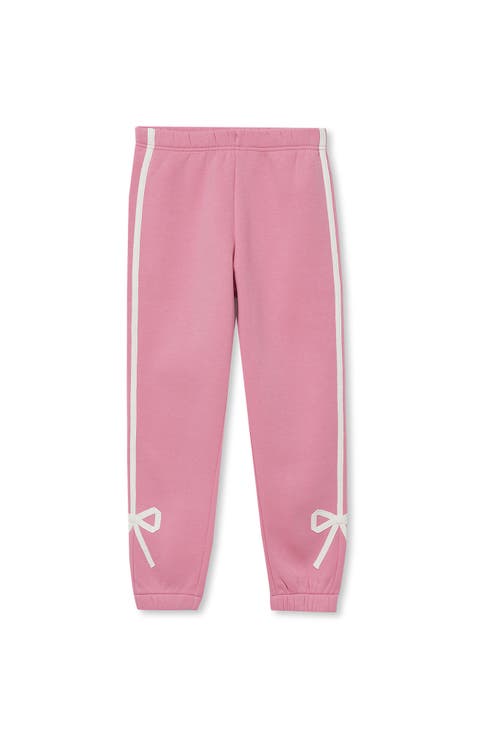 Girls Fleece Bow Joggers