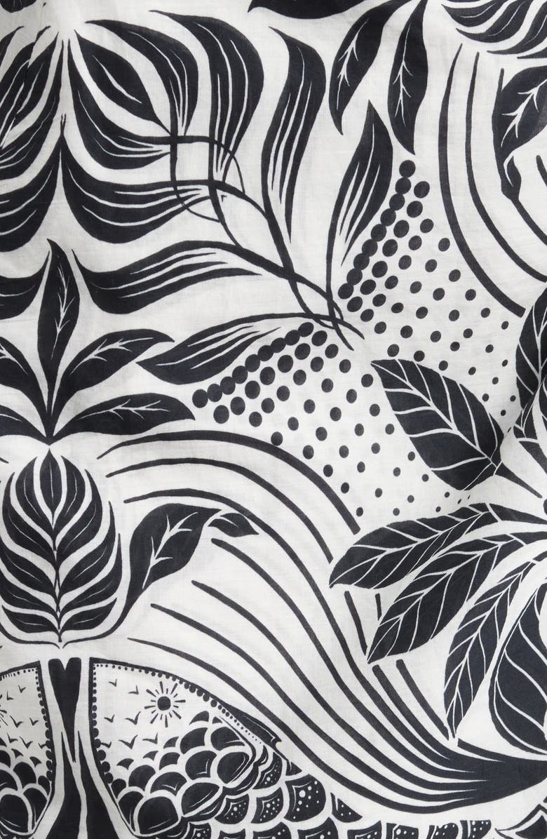 FARM Rio Monochrome Elegance Scarf Print Cover-Up Wrap Miniskirt, Alternate, color, 