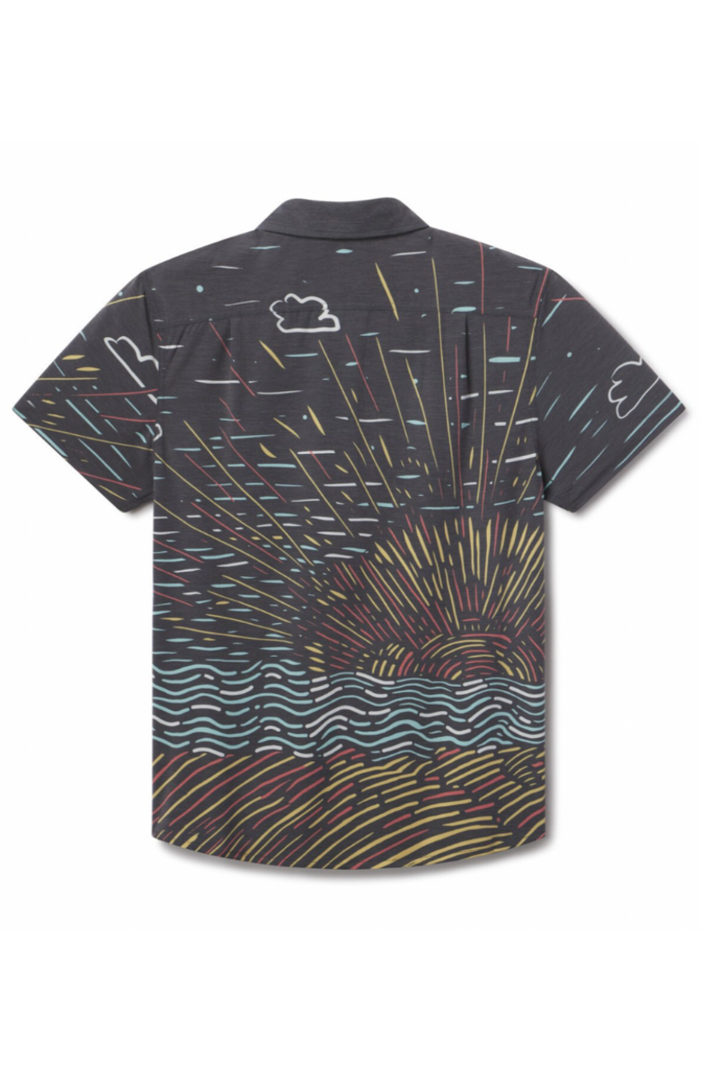 Baja Llama Sunburst - Vagabond Button Up, Alternate, color, Black